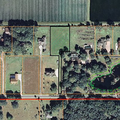 aerial photo of Holloway Rd. lot